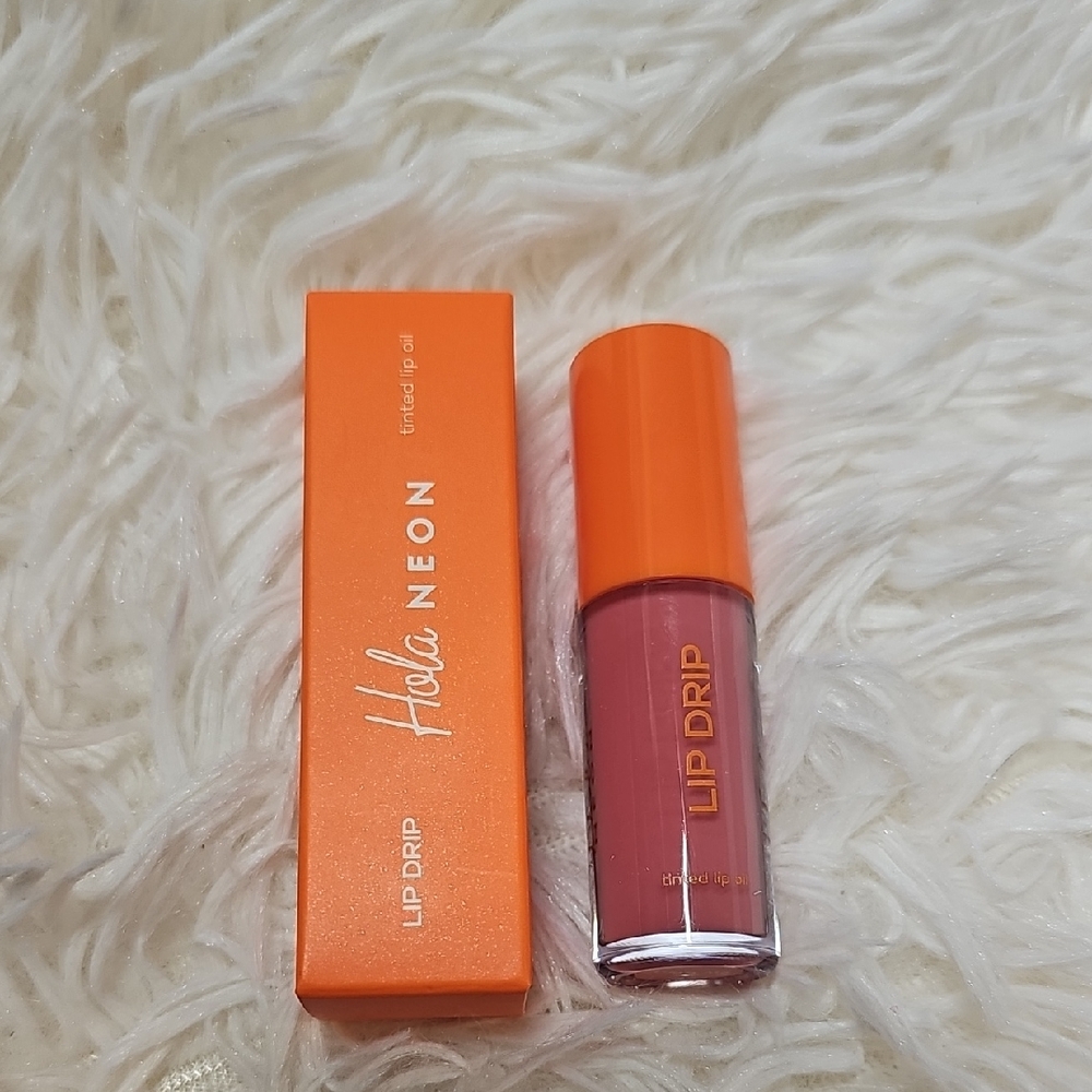 Lip Drip Hola Neon Tinted Lip Oil (Glass Me) Cruelty Free Vegan 3.5 g NIB
